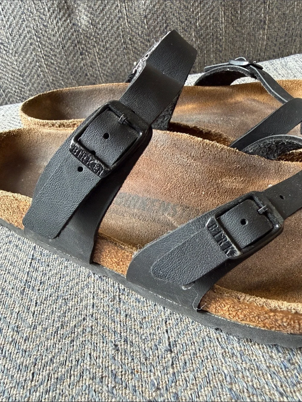 Birkenstock MAYARI Earth Black Leather Sandals Size: 39( L8/M6)